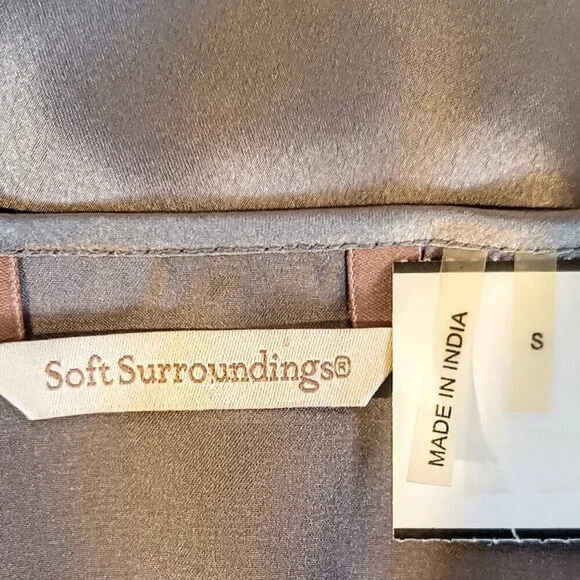 Soft Surroundings Taupe Embellished Tunic Top - Picture 5 of 6